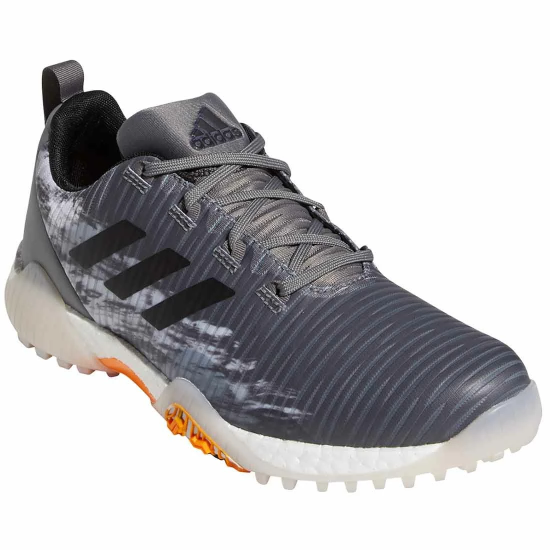 Adidas Codechaos Golf Shoes Grey Four/Black/Orange Rush - Image 3