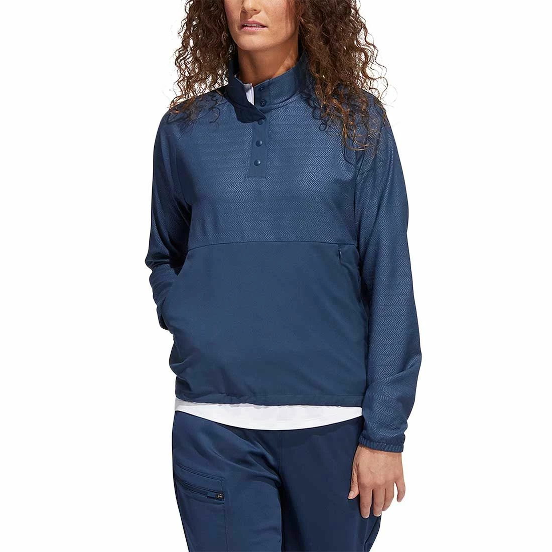 Adidas Women's Emboss Quarter-Snap Pullover - Image 2