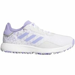 Adidas Juniors S2G Spikeless Golf Shoes White/Almost Lime/Light Purple