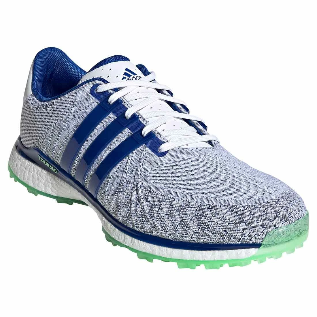 Adidas Tour360 XT-SL Textile Golf Shoes White/Royal/Mint - Image 3