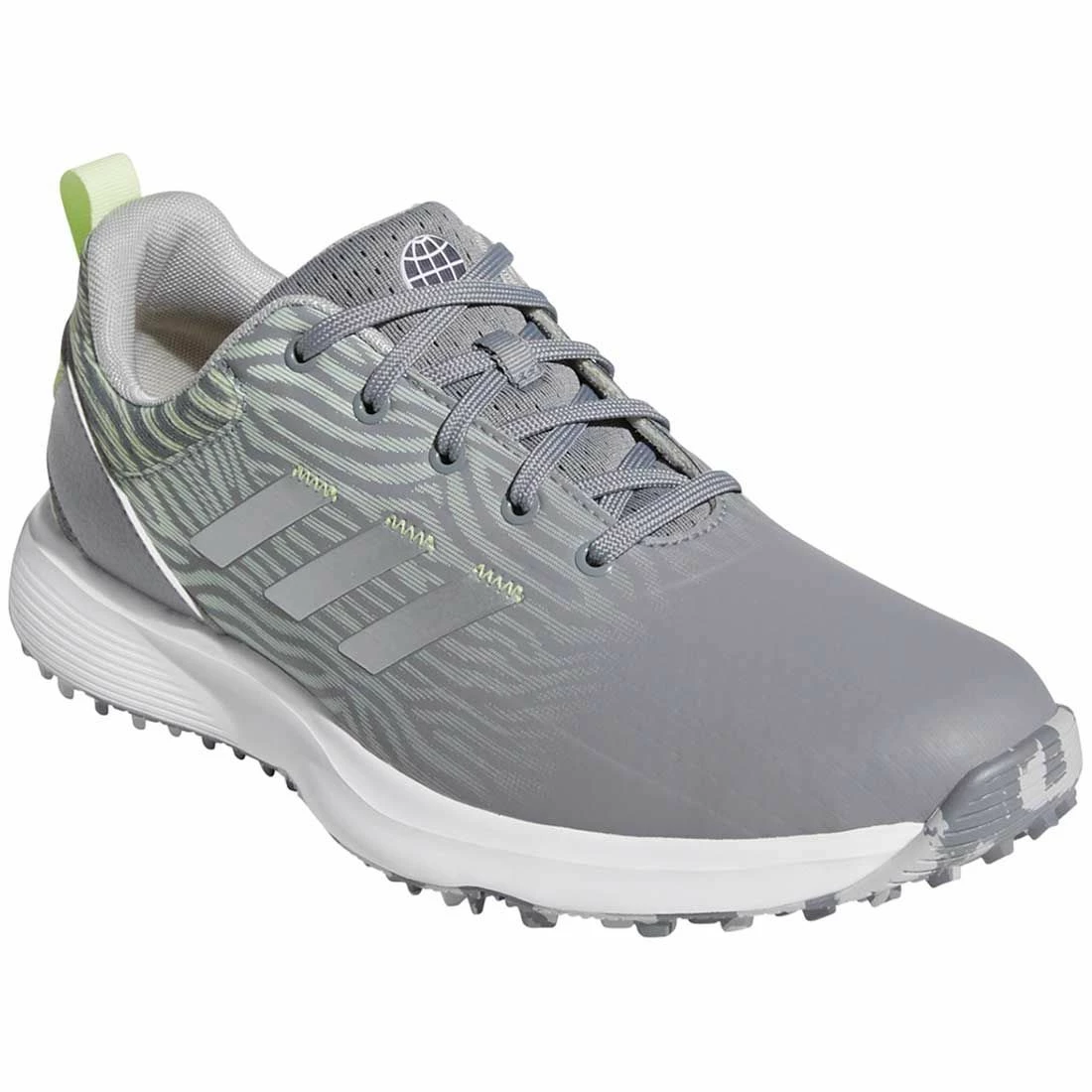 Adidas Women's S2G Spikeless Golf Shoes Grey Three/Silver/Pulse Lime - Image 3