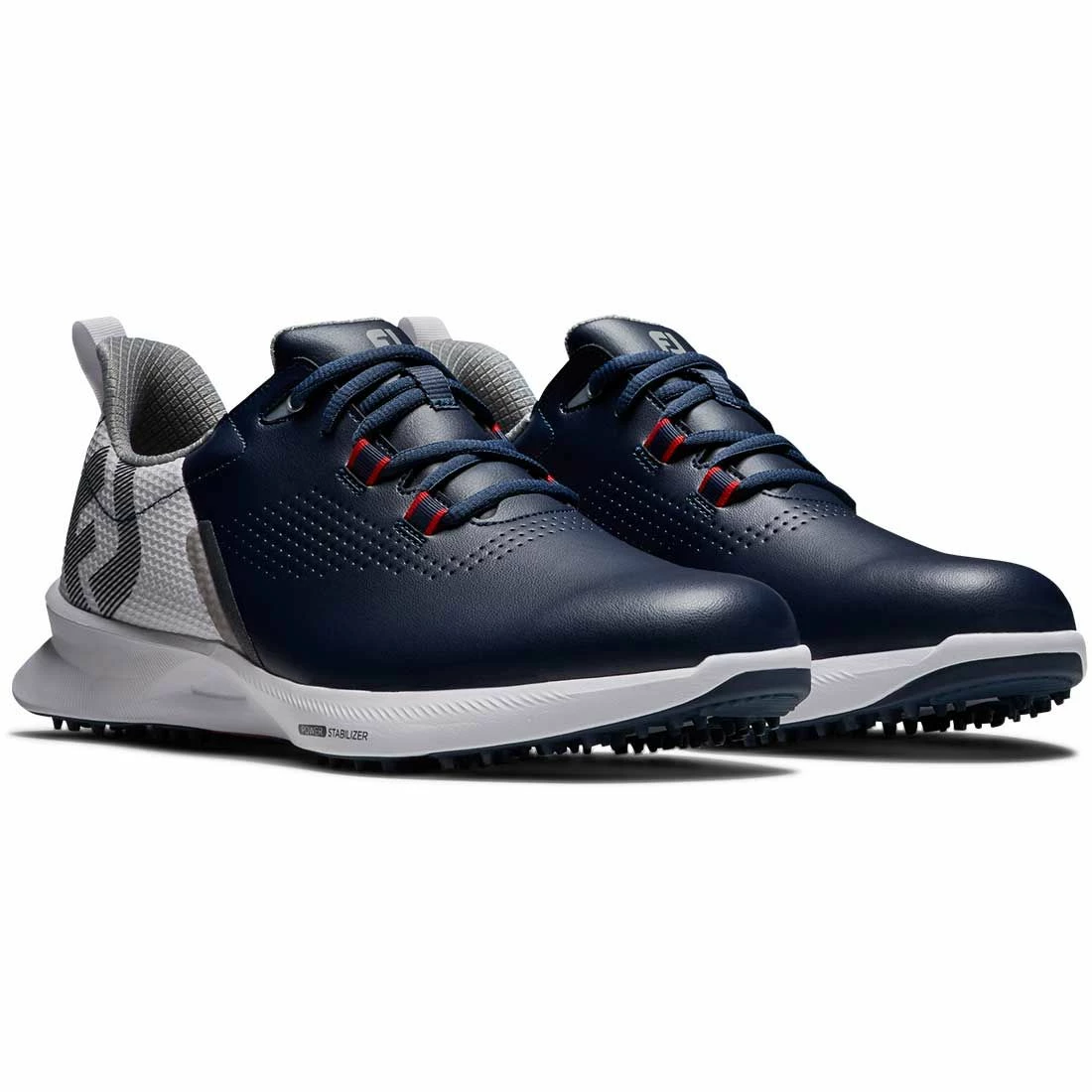 FootJoy FJ Fuel Golf Shoes Navy/White/Red - Image 4