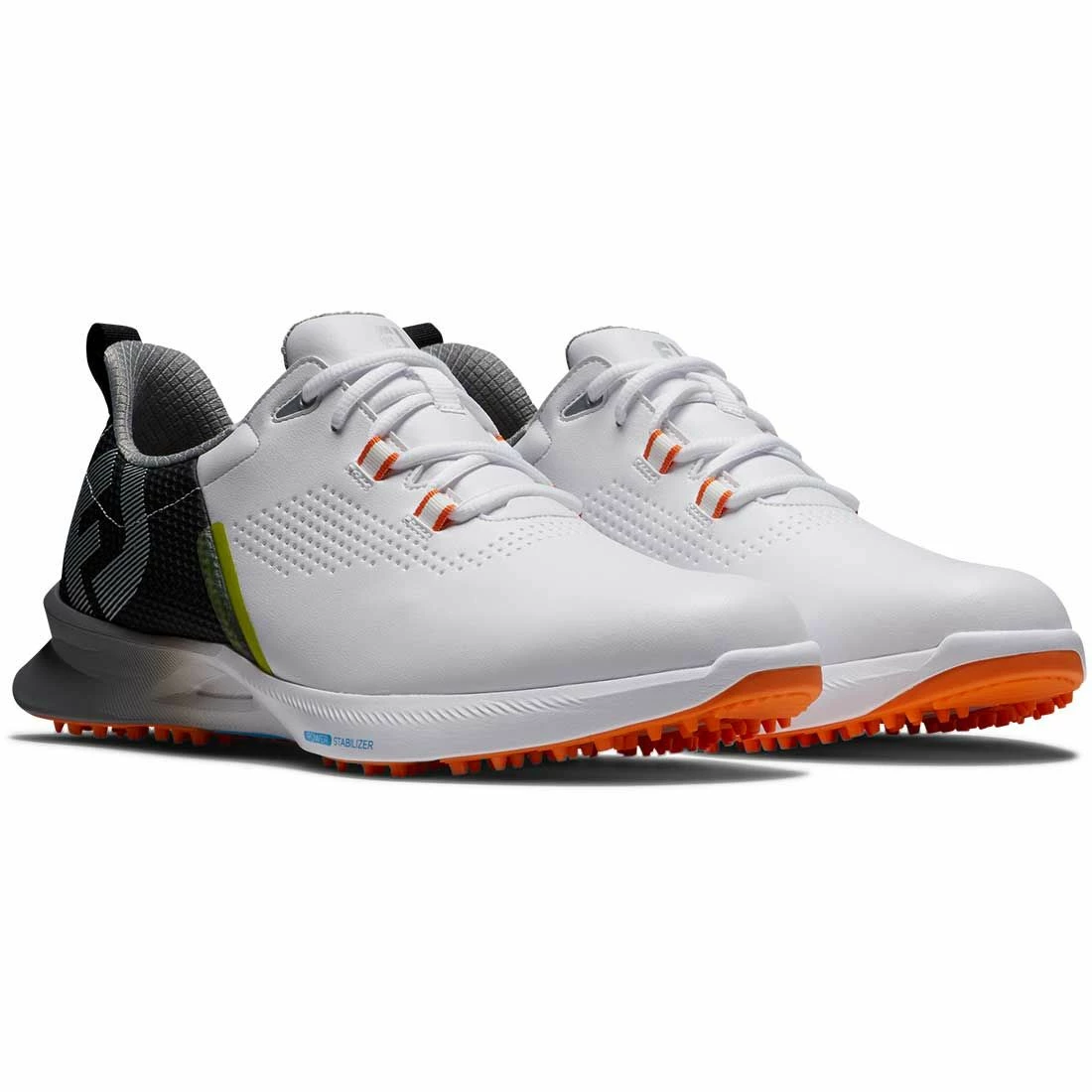 FootJoy FJ Fuel Golf Shoes White/Black/Orange - Image 4