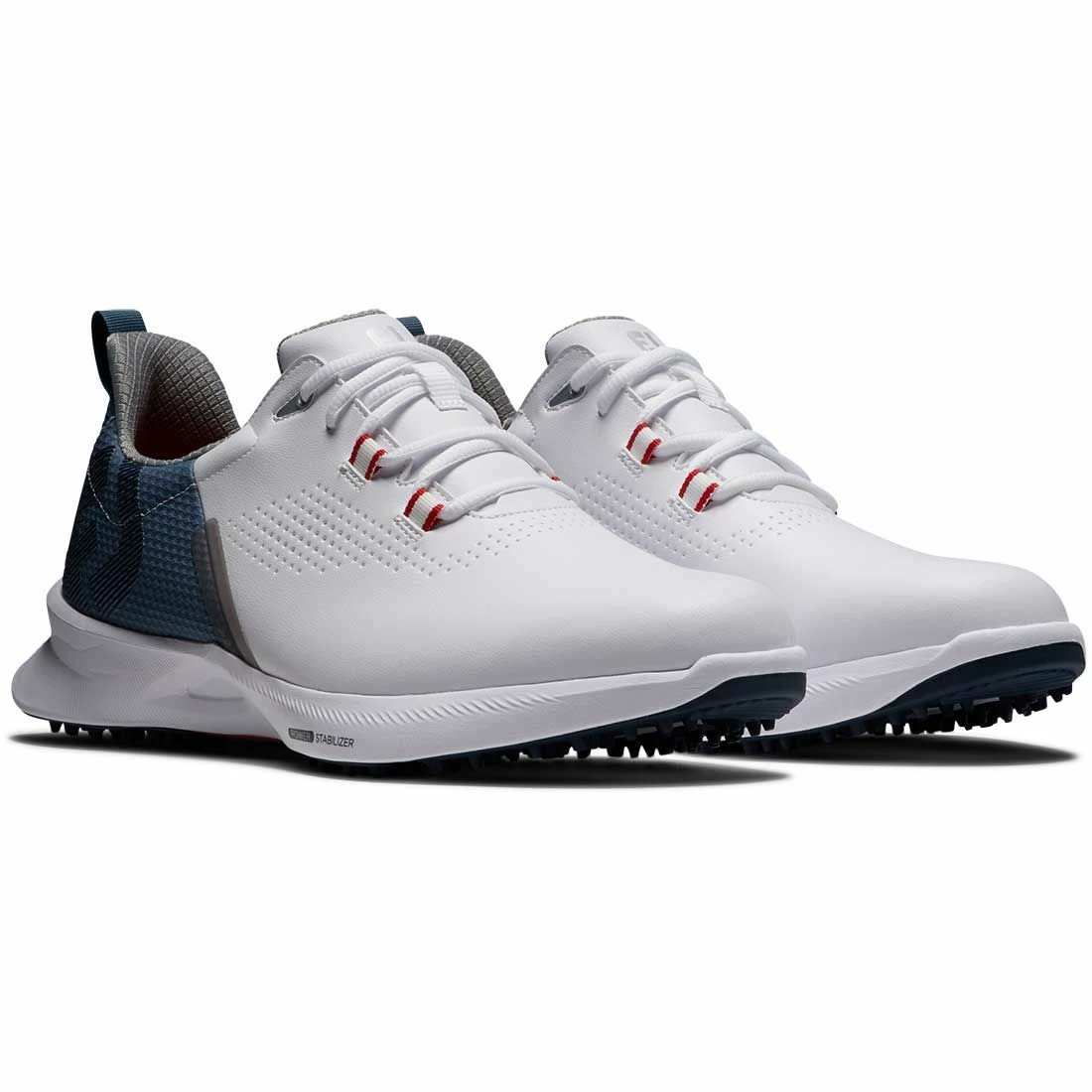 FootJoy FJ Fuel Golf Shoes White/Blue Fog/Red - Image 4
