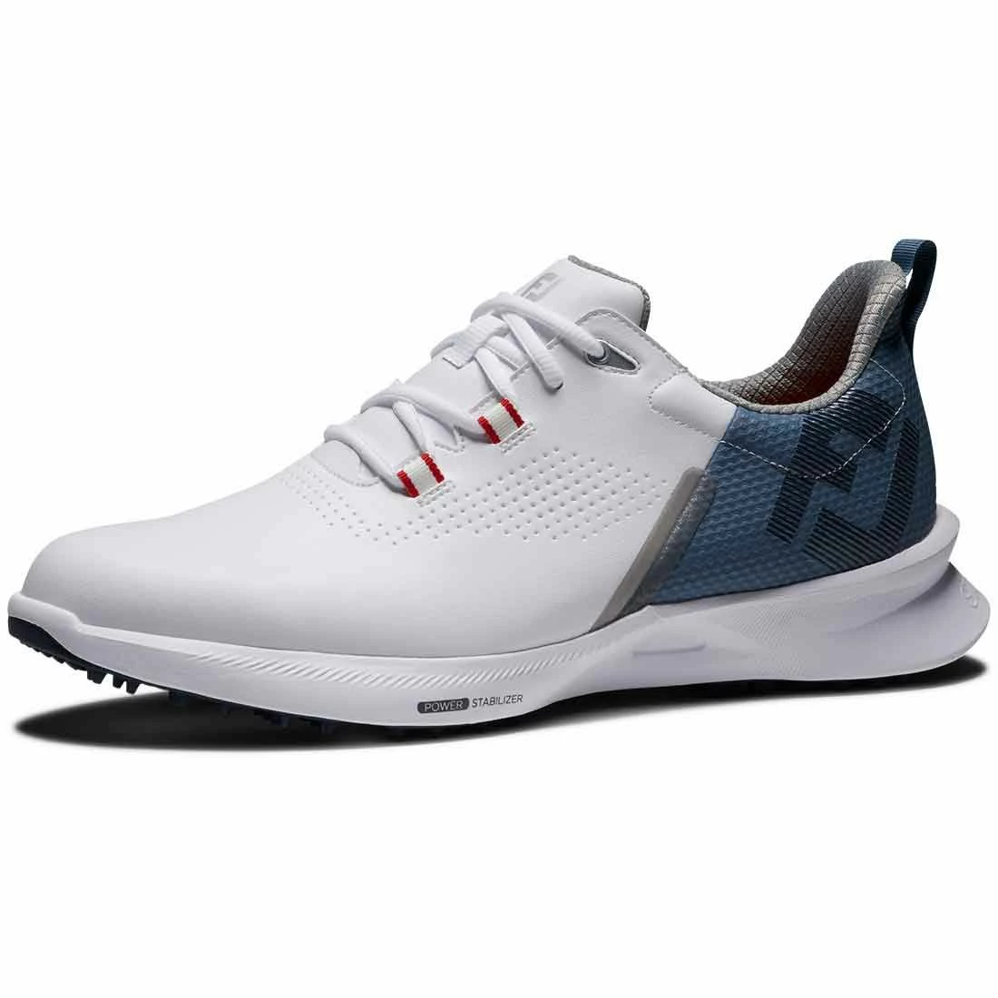 FootJoy FJ Fuel Golf Shoes White/Blue Fog/Red - Image 3