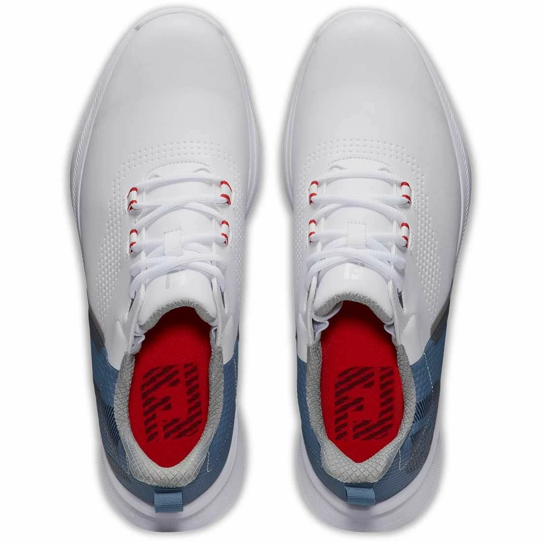 FootJoy FJ Fuel Golf Shoes White/Blue Fog/Red - Image 6