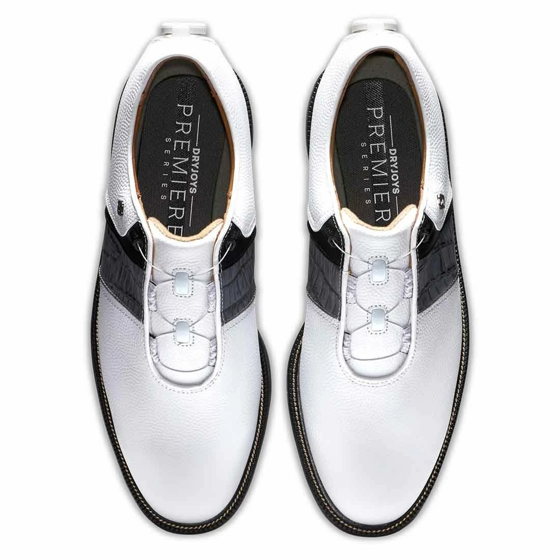 FootJoy Premiere Series Packard BOA Golf Shoes White/Black/Grey - Image 6