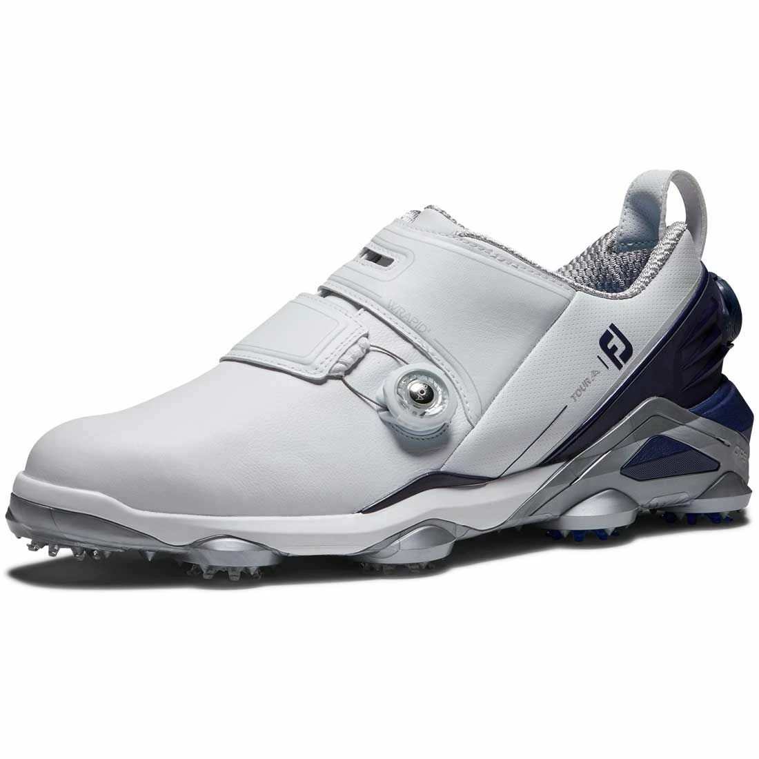 FootJoy Tour Alpha Dual BOA Golf Shoes White/Navy/Grey - Image 4