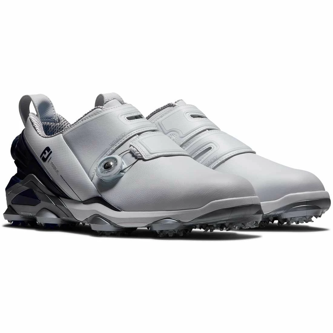 FootJoy Tour Alpha Dual BOA Golf Shoes White/Navy/Grey - Image 5