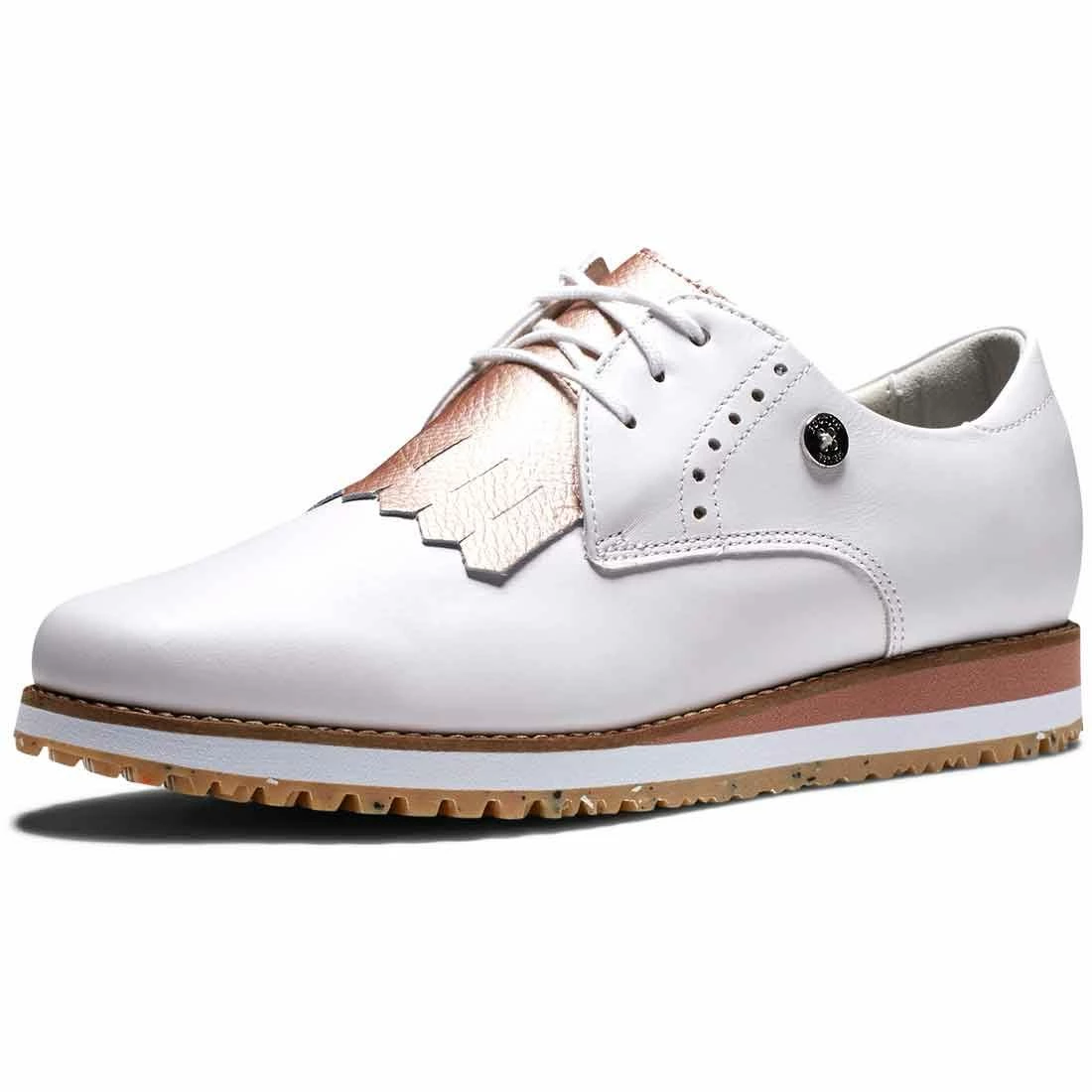 FootJoy Women's Sport Retro Golf Shoes White/Pink - Image 3