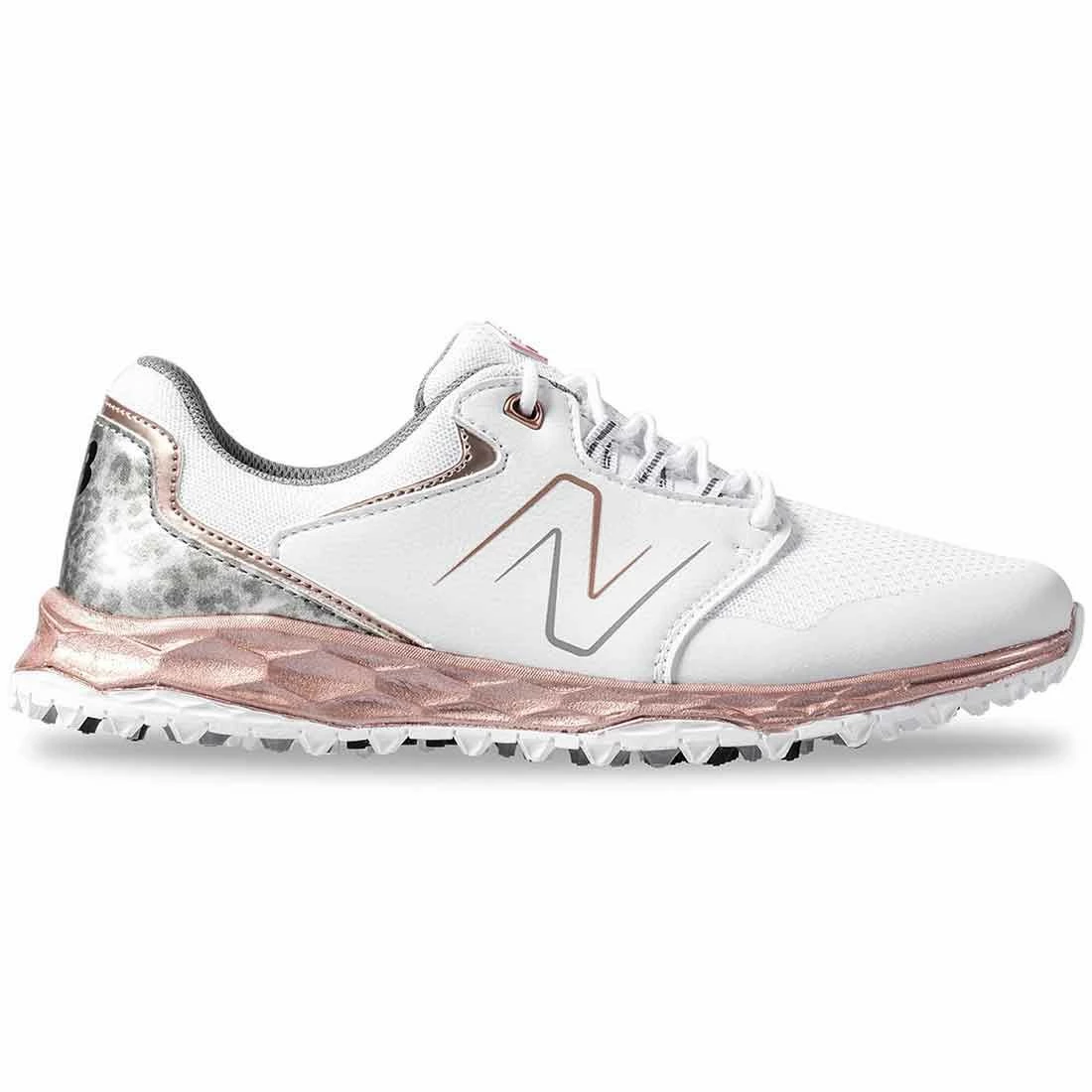 New Balance Women's Fresh Foam Links SL V2 Golf Shoes White/Rose Gold