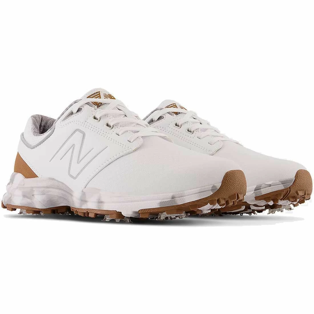 New Balance Fresh Foam Contend Golf Shoes White/Brown - Image 4