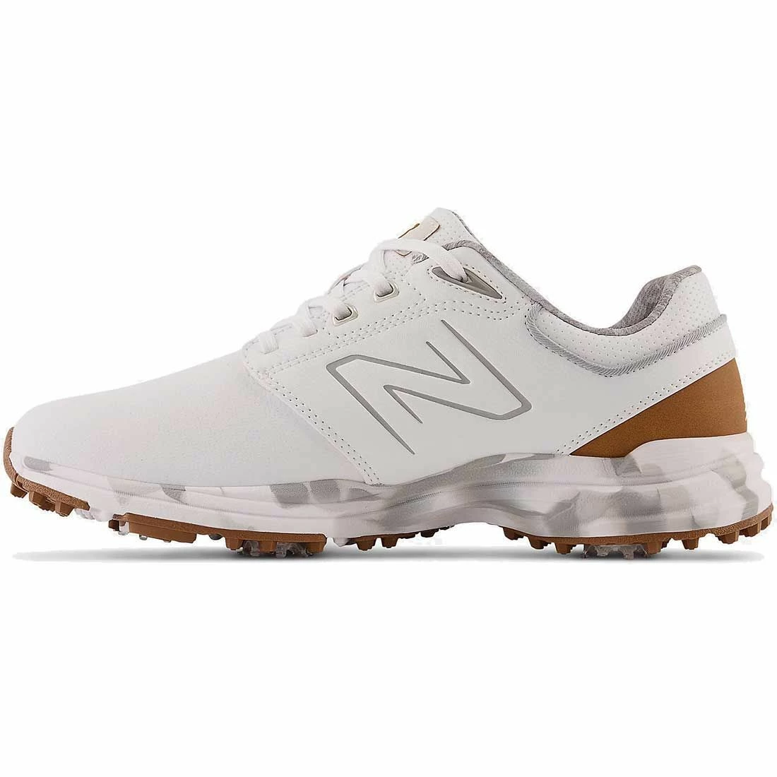 New Balance Fresh Foam Contend Golf Shoes White/Brown - Image 3