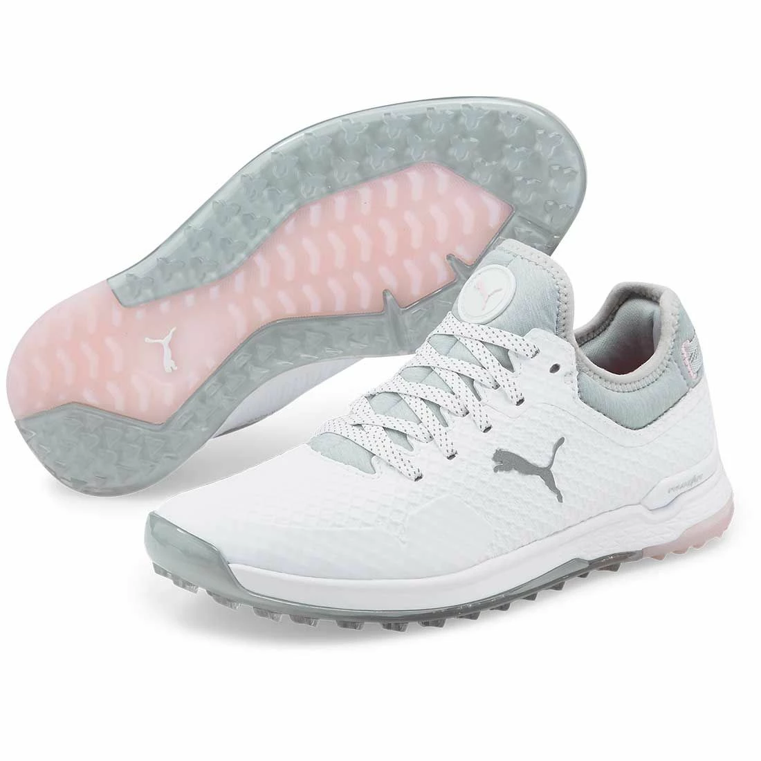 Puma Women's Proadapt Alphacat Golf Shoes White/Silver/Pink Lady - Image 3