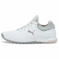 Puma Women's Proadapt Alphacat Golf Shoes White/Silver/Pink Lady