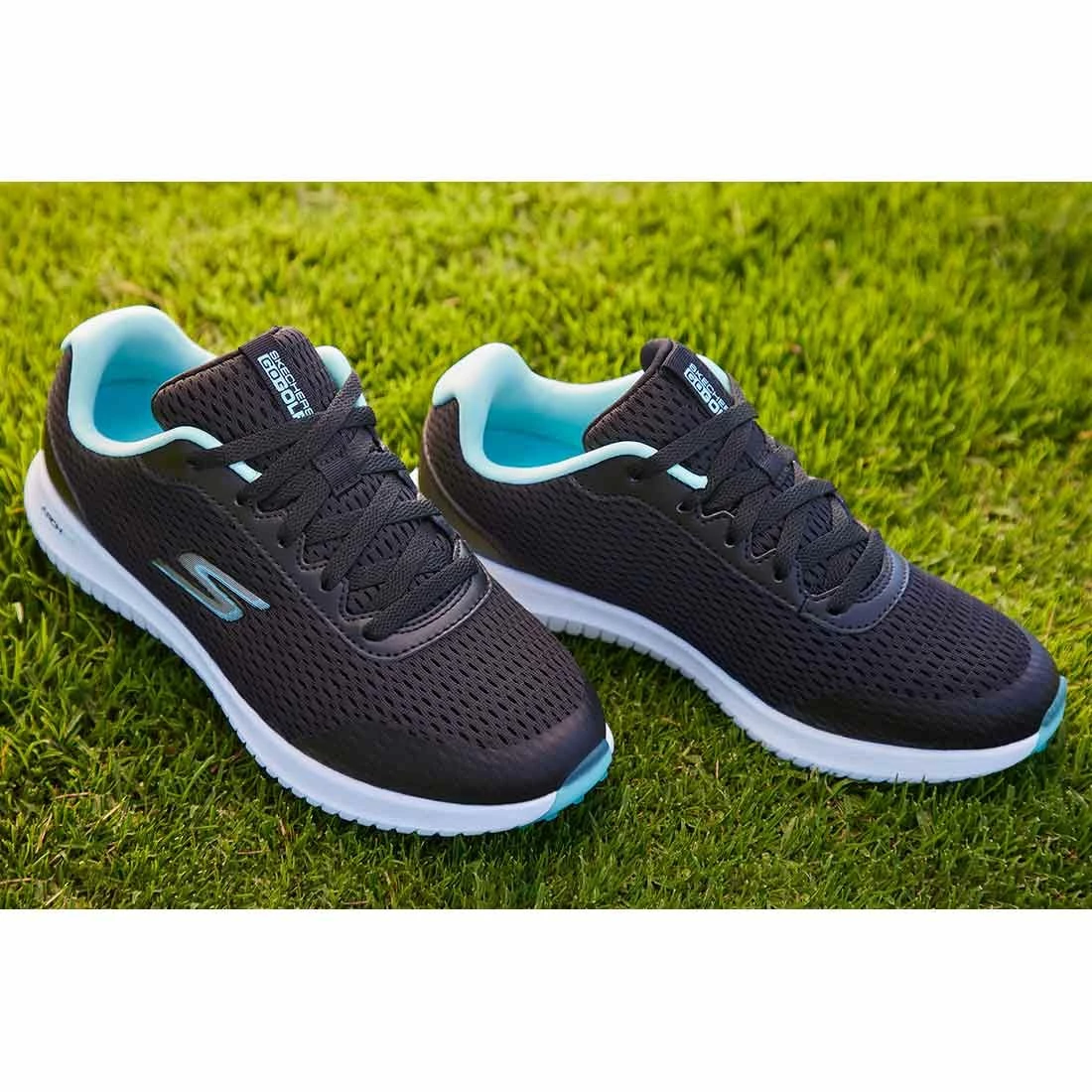 Skechers Women's GO GOLF Max Fairway 3 Golf Shoes Black/Turquoise - Image 5
