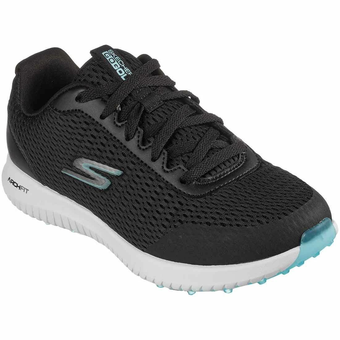 Skechers Women's GO GOLF Max Fairway 3 Golf Shoes Black/Turquoise - Image 3